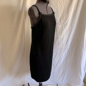 St. John Black Sequined Dress